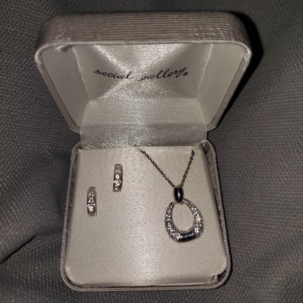 Earrings and necklace